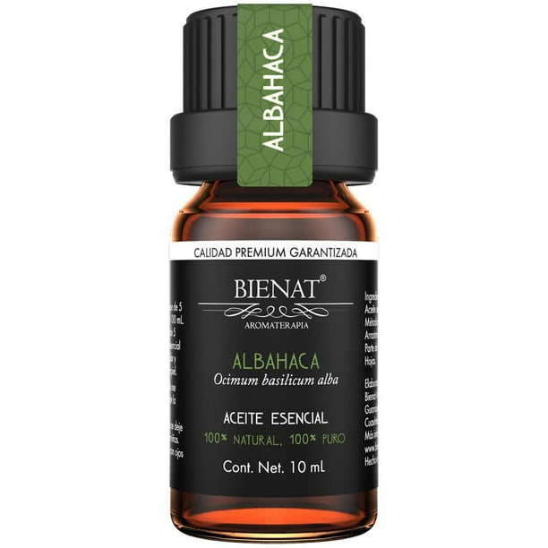 Aceite Esencial BIENAT Albahaca Puro y Concentrado 10mL Ideal para Aromaterapia y Difusor