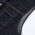thumbnail image 6 of Tqcoqu Women's Sleeveless Denim Plus Size Vest,Round Collar Frayed Edge Multi Pocket Waistcoat Jacket,2026 Spring Fall Trendy Clothes,Navy Women's S-XXXXXL, 6 of 9