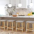 thumbnail image 2 of Butler Specialty Company Riviera Square 24"H  Rattan Counter Stool - Gray/White, 2 of 7