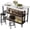 White, variant on MOOSENG 3-Piece Kitchen Island Set with Storage, Wooden Bar Table and 2 Stools, Industrial Modern Counter Height Dining Table Sets for Small Spaces, Dining Room Walnut