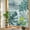 Mint, Sage, White, variant on Window Privacy Film for Home Office Static Cling, Green Monstera Deliciosa Decorative Stained Glass Window Film for Small Windows/Cabinet Glass Summer Botanical Tropical Vintage 17.7 x 39.3 Inches