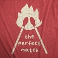 thumbnail image 2 of Mens The Perfect Match T Shirt Funny Valentines Day T Shirts for Men Graphic Tees, 2 of 7