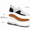 thumbnail image 4 of CMR CHAMARIPA Casual Shoe Lifts White Elevator Shoes For Men Height Raising Shoes 6CM / 2.36 Inches, 4 of 5