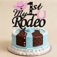 thumbnail image 4 of Cake Topper YUINYO, tema de vaquero para el primer cumpleaños de My 1st Rodeo, 4 of 7