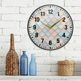 thumbnail image 3 of Yayeee Wall Clock Battery Operated 9.5" Silent Quartz Non-Ticking for Living Room Decor, Small Pink Pattern, 3 of 8