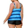 thumbnail image 3 of Plus Size Tankini Swimsuits for Women Blouson Swim Tops with Boyshorts Two Piece Bathing Suits, 3 of 8