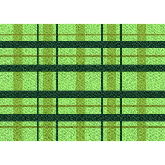 Ahgly Company Indoor Rectangle Patterned Emerald Green Area Rugs, 4' x 6'