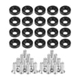 thumbnail image 1 of Kit de 20 tornillos para placa de matrícula, piezas de fijación para tornillos de seguridad para matrícula de coche negro, 1 of 8