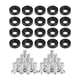 thumbnail image 1 of 20 tornillos para matrícula con arandelas, herrajes de montaje, tuercas de fijación, seguridad negro, 1 of 9