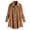 Coffe, variant on Womens Fuzzy Fleece Jacket Winter Warm Button down Lapel Coats Soft Oversized Long Sleeve Cardigan with Pockets