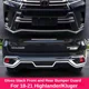 thumbnail image 2 of Diseño de coche para Toyota Highlander/Kluger 2018 2019 2020 2021, protector de parachoques delantero y trasero, placa de protección de plástico ABS, 2 of 5