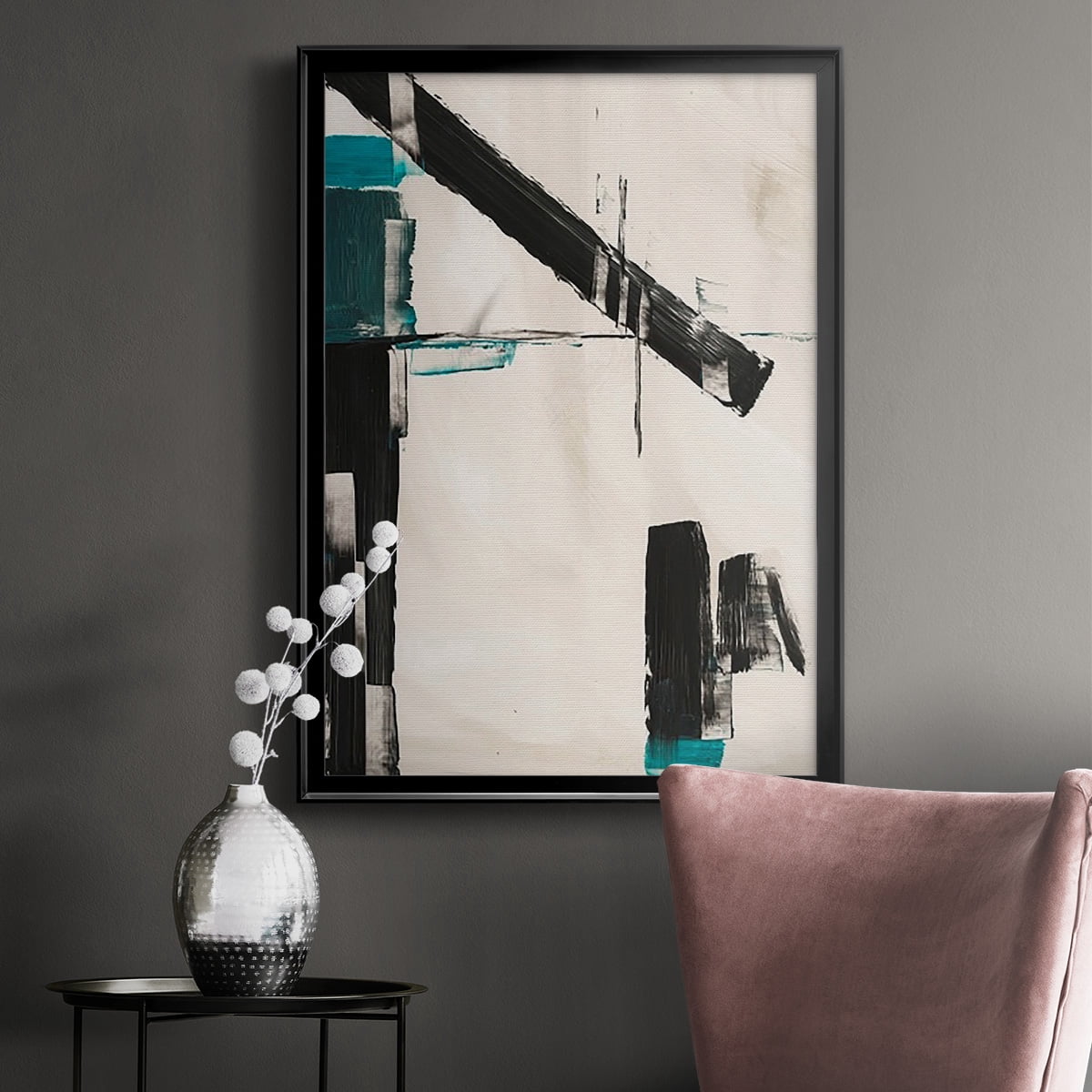 Geometry Notes III Premium Framed Print, in Gold, Black, or Silver - Ready to Hang