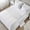 Gray White, variant on Purple Striped Bed Runner, Satin Bed Throw Runner for Queen Size Beds, Modern Farmhouse Purple White Stripes Decorative Bedding Scarf for Bedroom Hotel Wedding Room Guestrooms 94"x20"