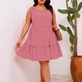 thumbnail image 5 of fheaev Summer Dresses for Women Camisole Dress Loose Sundresses Beach Clothes Outfit Vacation Round Neck Knee-Length Tank Dress Swing Midi Dress, 5 of 6