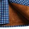 thumbnail image 7 of Fznquz Fleece Lined Men's Big and Tall Shirt Plaid Blue Long Sleeve Shirt Button Down Collared Flannel Men's Fashion, 7 of 7