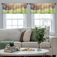 thumbnail image 4 of LALILO Kitchen Curtain Valance Green Forest Spring Sunset Rod Pocket Window Curtain 52"x 18" Set of 2, 4 of 5