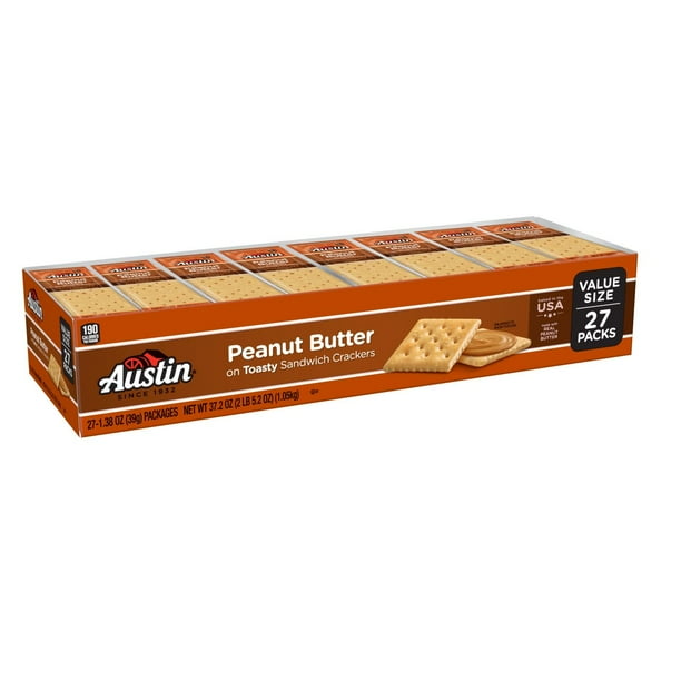 Austin, Sandwich Crackers, Peanut Butter on Toasty Crackers, Value Size