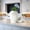 White, variant on Sculptural Ceramic Jar for Living Room Decor - Modern Home Display with Openwork Detail - Decorative Flower Vase Accent for Room, Bedroom, House, Office, and Table Interior Styling - 24", White