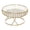 White, variant on wutoase Metal Wire Fruit Basket, Round Mesh Fruit Bowl with Marble Texture Tray, Modern Decorative Bread Snacks Serving Bowl for Kitchen Table