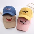 thumbnail image 3 of Gorra de béisbol para niños "Hey" Bordado de letras Protección solar Sombrilla Sombrero Actividades al aire libre para niños y niñas, 3 of 4