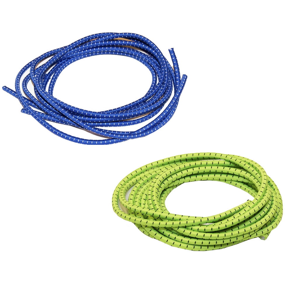 Elastic No Tie Shoelaces 39" Stretchy 2Pack Lace Set (Blue & Green