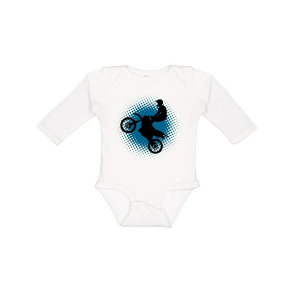 Inktastic Motocross Rider Freestyle Sports Boys Long Sleeve Baby Bodysuit