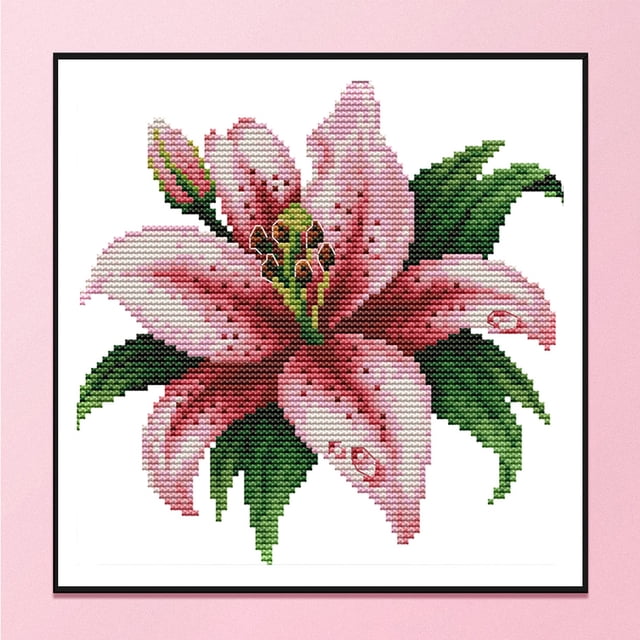 Cuadros Decorativos Parcial punto de cruz flor lirio 14CT contado bordado DIY costura Ndcxsfigh Nuevos Originales
