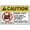 Warning Sign 2, variant on Caution Keep This Area Clear Self-Adhesive Sign - 12×8 Inches, Acrylic Design Plate, Door/Wall Alert for Home Business
