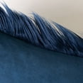 thumbnail image 5 of Luxury Mongolian Fluffy Faux Fur Series Square Decorative Throw Pillow Cusion for Couch, 22" x 22", Navy Blue, 2 Pack, 5 of 7