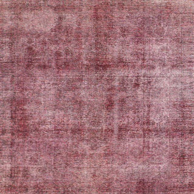 Ahgly Company Tapis d'Intérieur Lavable en Machine Carré Abstrait Corail Rose, 5 Pieds Carré