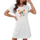 thumbnail image 4 of Camisón corto de talla grande para mujer, camisón de manga corta con estampado de pecho a la moda, camisón para mujer, 4 of 7