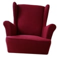 thumbnail image 2 of 2024 Stretch Spandex Armchair piece Wing back Chair Recliner cover Gray, 2 of 8