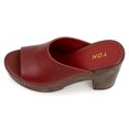 thumbnail image 2 of YDN Women's Open Round Toe Platform Mules Slides Chunky Block High Heels with Rivet Studded Slip On Comfy Sandals Dressy Casual Party Shoes Size 4 Red, 2 of 4