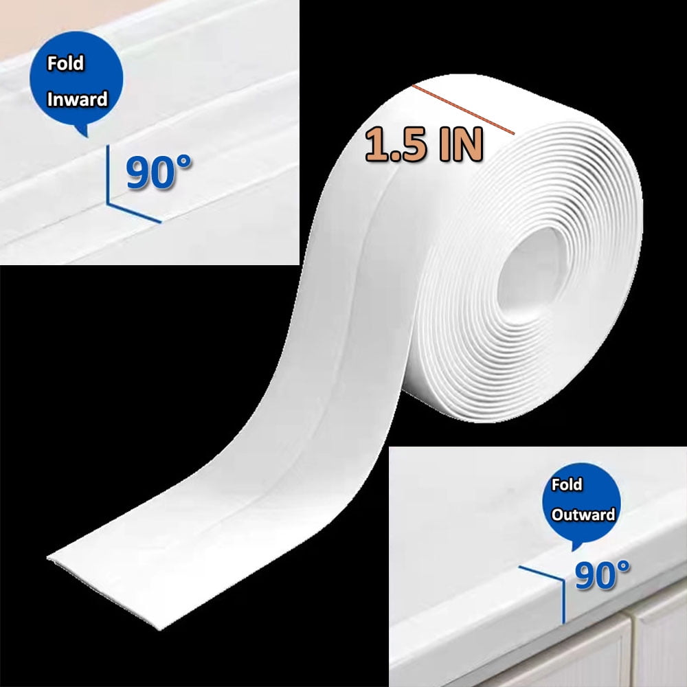 Bath Kitchen Caulk Tape Sealant Strip, PVC Self Adhesive Waterproof