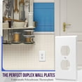 thumbnail image 5 of ENERLITES Mid-Size Duplex Receptacle Outlet Wall Plate, Electrical Outlet Covers Plates, Midway Size 1-Gang 4.88" x 3.11", Polycarbonate Thermoplastic, UL Listed, 8821M-W-10PCS, White (10 Pack), 5 of 6