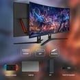 thumbnail image 3 of CRUA 32" QHD 165Hz Curved Gaming Monitor, VA Screen ，1800R, FreeSync, 99 sRGB, Low Blue Light, HDMI/DisplayPort, Wall Mountable - Black, 3 of 8