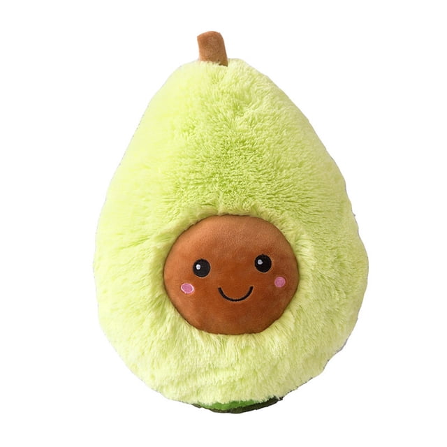 Muñeca de peluche rellena de aguacate para niños, 30 cm, color verde