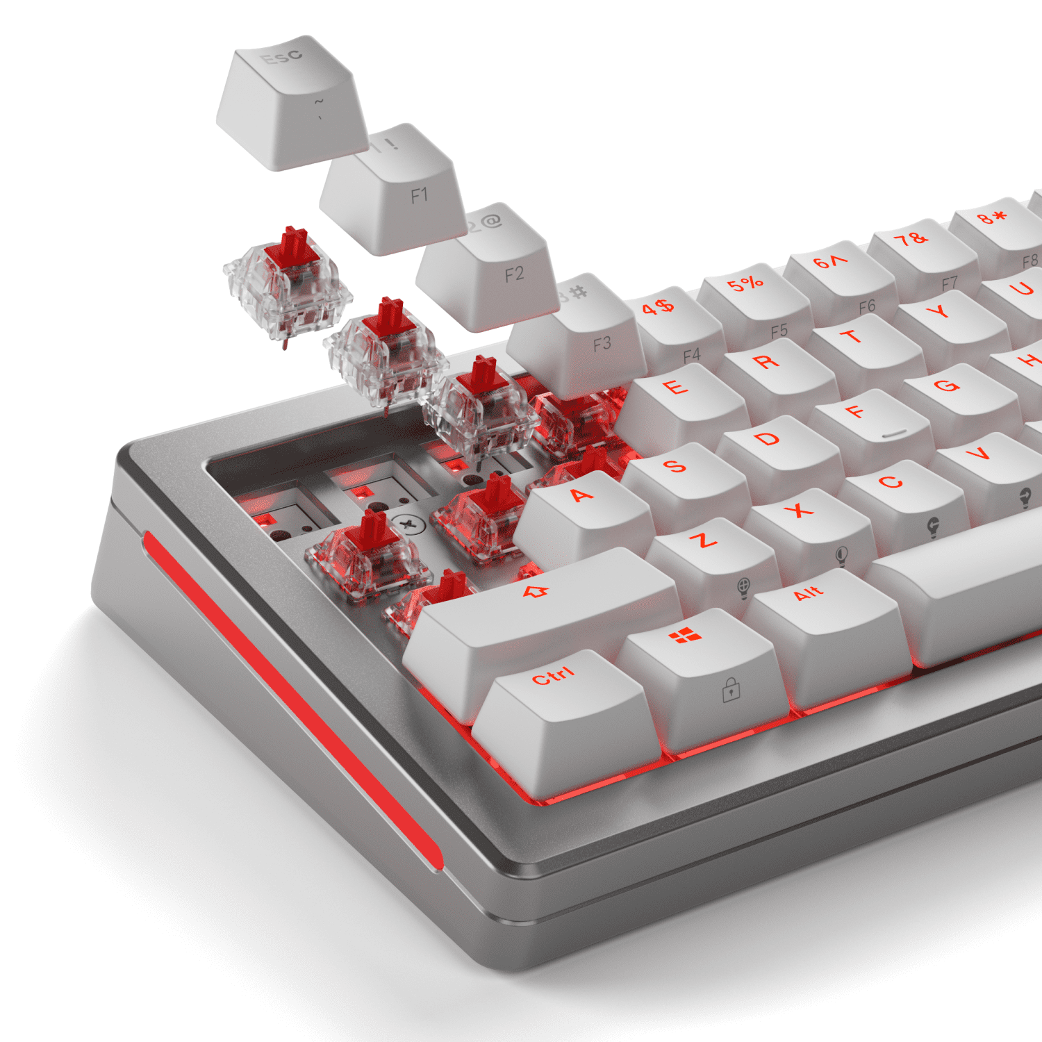 Glorious Gaming Fox Lubed 110 Piece Linear Hot Swappable High-Grade Polymer Switches for Mechanical Gaming Keyboards