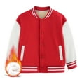 thumbnail image 2 of Byoo Toddler Boys Baseball Jacket Colorblock Varsity Sweatshirt Fall Sports Bomber Jacket, 2 of 5
