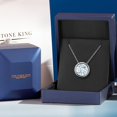 thumbnail image 5 of Gem Stone King 14K White Gold Sky Blue Aquamarine Pendant Necklace for Women (0.75 Cttw, Gemstone March Birthstone, Round 6MM, with 18 inch Chain), 5 of 6