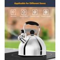 thumbnail image 4 of Tea Kettle, 2 Quart Stainless Steel Whistling Tea Kettle, Stovetop Whistling Teakettle Tea Pots for Stove Top with Ergonomic Folding Handle, Small Te, 4 of 6