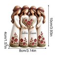 thumbnail image 4 of Resin Sisters Figurine Statue 3.93x1.57in Creative Art Sculpture for Desktop Display Keepsake Home Decoration, 4 of 8