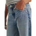 thumbnail image 3 of Justice Girls Wide Leg w/ Rhinestones Jeans, Sizes 6-18, Slim & Plus, 3 of 6