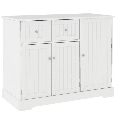 Beyamis Cat Litter Box Enclosure with Drawers & Storage Includes Anti-Tip Kit 39 x 18 x 31.5 Size for Indoor Cats White