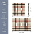 thumbnail image 2 of Yayeee Toggle Light Switch Wall Plate 2-Gang 4.56"x4.48" Decorative Outlet Cover, Black Tartan, 2 of 7