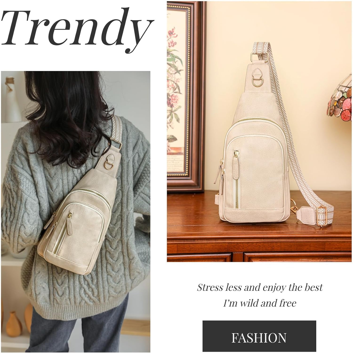 Crossbody Bag for Women Small Sling Bag Leather Shoulder Cross Body Bag for Travel