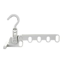 Moocorvic Portable Folding Clothes Drying Rack Hooks Hanger Retractable Towel Racks Space Saving Hanging Storage Hanger for Travel