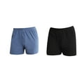 thumbnail image 3 of US 2 Pc Men's Knit Boxer Shorts 100% Cotton Plain Solid Assorted Color Underwear, 3 of 9