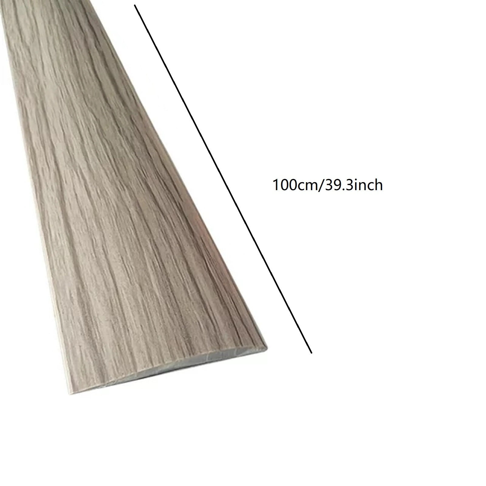 4PCS PVC Floor Transition Strip Self Adhesive - Flat Laminate Flooring Edge Trim, Carpet to Tile Threshold Cover, Doorway Divider Strip for Vinyl/Wood Floors, Gap Joiner (39.3 Inch)