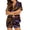 Purple139, variant on Halloween Pajamas Halloween Print Waist Button Short Sleeve Pajamas for Women Set